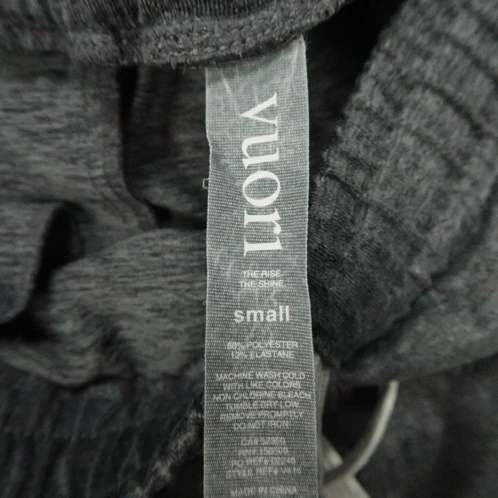 Vuori Pants Mens Small Gray Sunday Performance Jogger Athletic Zip Pocket V416